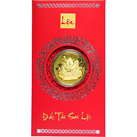 Bao lì xì vàng 24K Kim Hợi Đắc Tài Sai Lộc Ancarat - BLX14