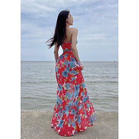 Set bơi phối khoen ngực buộc dây gợi cảm kèm choàng BK073 Lylylorem