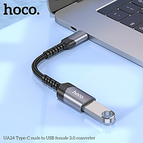 Mua Bộ chuyển đổi điện thoại Hoco Type C/I.P ra USB hàng chính hãng truyền dữ liệu đt vào máy tính UA24 - Hoco Mall Official