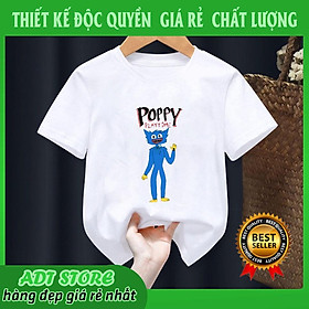 Áo thun cho bé trai in hình hoạt hình game Poppy Playtime Huggy Wuggy- 4 mẫu HOT bán chạy