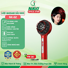 Lược massage đầu thư giãn Nikio NK-112 Pro - Công nghệ EMS kết hợp hồng ngoại, chống nước