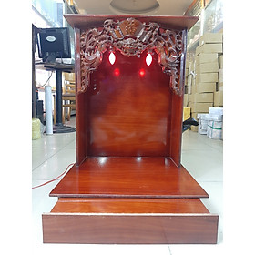 Bàn Thờ Thần Tài Ông Địa gỗ Công nghiệp nâu ngang 48 sâu 48 cao 68 - Mã SP CN4