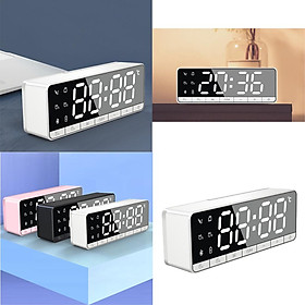 5.0 Bluetooth Speaker Radio Alarm Clock Radio for Bedrooms, Digital Alarm Clock Dual Alarms, Alarm Clock Radio Large Display with Bluetooth Speaker