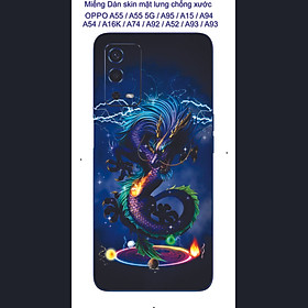 Miếng Dán Skin 3D mặt lưng dành cho OPPO A55 / A55 5G / A95 / A15 / A15s / A94 / A54 / A16K / A74 / A92 / A52 / A93