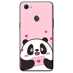 Ốp in cho Oppo F5 Panda Nền Hồng - Hàng chính hãng