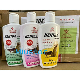 sữa tắm trị ve rận bọ chét chó mèo hantox 200ml