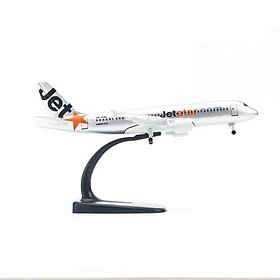 Mô hình máy bay A320 Jetstar (20cm) ( Bạc, có bánh )