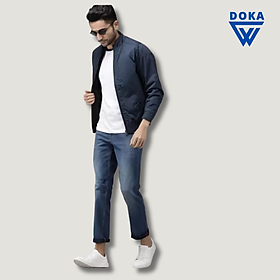 Áo khoác nam chống nắng gió thu đông Doka (DBLS102) chất liệu dù giữ ấm cao cấp màu đen , màu xanh đen , màu xanh rêu 