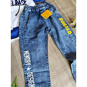 QUẦN JEANS DÀI LƯNG THUN BÉ TRAI TỪ 18-25KG HÀNG CAO CẤP