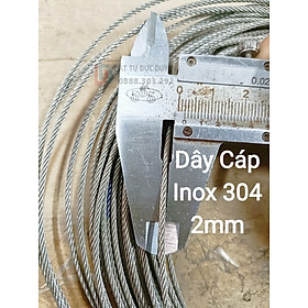 Mua Dây cáp thép Mạ Kẽm / Bọc Nhựa / Inox 304 1li 2li 3li 4li 5li 6li (MM)