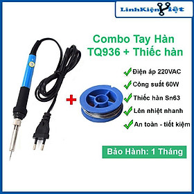 Mua Combo mỏ hàn điều chỉnh nhiệt độ TQ936 + 1 thiếc hàn