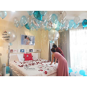 100 vỏ bóng bạc, xanh dương nhạt nhũ