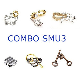 Combo SMU3_Đồ chơi trí tuệ Khóa Kim Loại Hanayama Puzzle