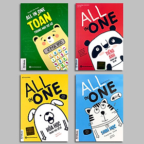 Combo 4 cuốn: All In One - Toán THCS + Hóa THCS + Sinh THCS + Tiếng Anh THCS
