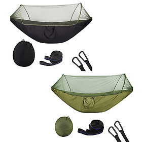 2x Anti-mosquito Camping Hammock Hanging Sleeping Tree Tent with Storage Bag