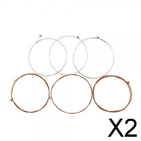 2x6 Pieces Durable Guitar Strings Set for Acoustic Guitar Accessory