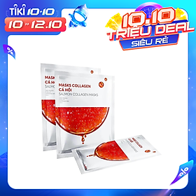 Mặt nạ thạch Collagen cá hồi Almonds 3 miếng/hộp