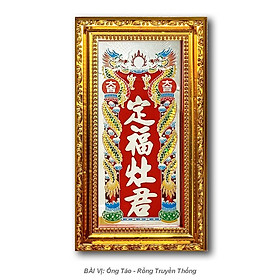 Mua Bài vị ông Táo chữ gương - mẫu truyền thống - khung nhựa cứng mạ vàng - cao 30cm