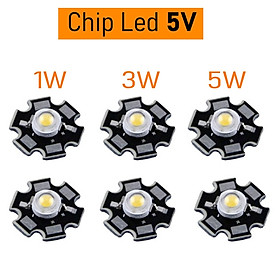 Mua Chip LED 5V (1W  3W  5W) Đã hàn đế tản nhiệt 20mm