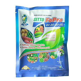 Mua Phân bón lá NPK hòa tan Sitto FoPro 20-20-20+TE gói 250g Hàng chính hãng 