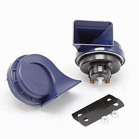 12V Snail Horn Air Horn Double Tone Waterproof Super Loud Blue For Car