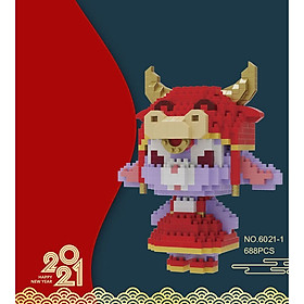 Bộ đồ chơi xếp hình Lego Stellalou đội mũ trâu - Duffy and Friends Disney - 13cm - 688 pcs