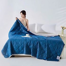 Chăn Hè Vải Lụa Mát Chăn Điều Hòa Mùa Hè Băng Lạnh Cho Một Người Hoặc Đôi Dùng Cho Gia Đình Giặt Máy Chăn Mỏng Mát