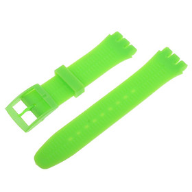 Soft Rubber 19mm Wide Band Silicone Rubber Replacement Strap for Swatch Wristband Replace Repair Findings