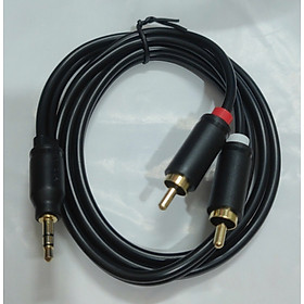 Dây Audio 3,5mm ra 2 đầu RCA (Hoa sen) dài 1M AV116 - 10584 - Hàng Nhập Khẩu