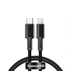 Cáp sạc nhanh PD 20W Baseus LV878 chân Type-C sang Lightning dây nylon siêu bền dài 1M cho iPhone/iPad ( 3 màu ) - Hàng chính hãng