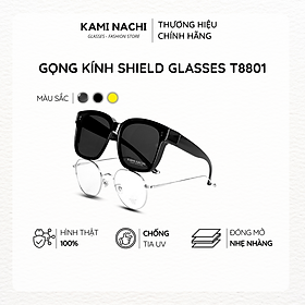 Gọng kính Shield Glasses chống phân cực, chống tia UV, có thể đeo cùng lúc với kính cận KAMI NACHI T8801