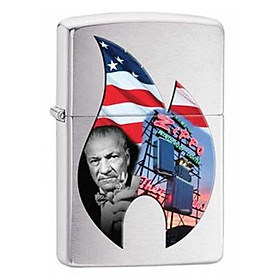 Bật Lửa Zippo 29075 - Bật Lửa Zippo Flame Collage Brushed Chrome