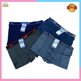 Quần lót nam boxer cao cấp thun lạnh co dãn 4 chiều thông hơi thấm hút, kiểu quần lót đùi nam lịch lãm lưng to 048