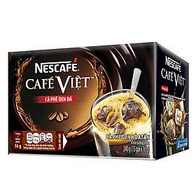 Cà phê hòa tan NESCAFÉ Café Việt Cà phê đen đá - Hộp 15 gói x 16 g