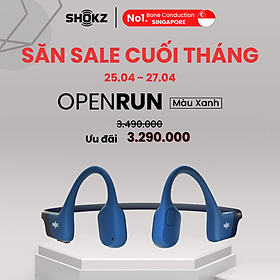 Tai Nghe Bluetooth Thể Thao Truyền Âm Thanh Qua Xương SHOKZ OPEN RUN S803 - Hàng chính hãng - Màu Xanh