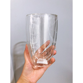 Ly cốc thủy tinh 2 lớp cách nhiệt trơn trong suốt (Chọn kích cỡ)