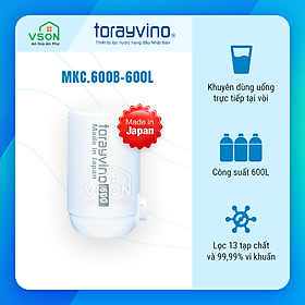 Mua Lõi lọc nước thay thế Torayvino MKC.600B - Uống trực tiếp tại vòi - 600L - Chính hãng Nhật Bản