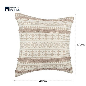 Vỏ gối tựa trang trí chần tay ABORI CUSHION COVER 40x40cm