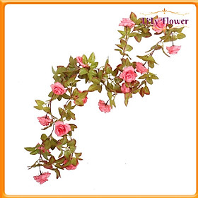 Mua Dây Hoa Hồng Leo Dài 2m3 Hoa Giả Trang Trí Nhà Cửa Ban Công Quán Cafe Decor Chụp Ảnh DG-114