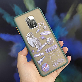 Ốp lưng cho Xiaomi Redmi Note 9S - Note 9 Pro nhám viền màu in hình