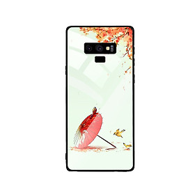 Ốp Lưng Kính Cường Lực cho điện thoại Samsung Galaxy Note 9 - Sakura 02