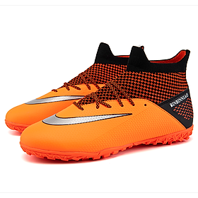 LSYAAAAA Orange Pro Soccer Boots Giày bóng đá nam Giày thể thao chống trượt Giày thể thao ngoài trời S