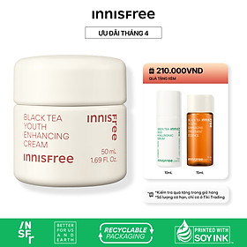 Kem dưỡng da ban đêm ngăn ngừa lão hóa từ trà đen innisfree Black Tea Enhancing Cream 50 mL (New 2023)