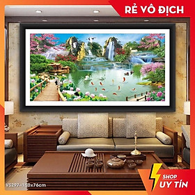 Mua Tranh đính đá Phong cảnh Thiên Nhiên Giao Hoà Vs298 (180x90) chưa đính