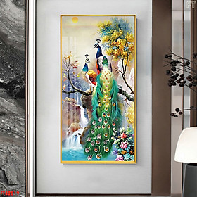 Mua Tranh Tường In Vải Canvas Giá Rẻ - Tranh Chim Công Nghệ Thuật Sang Trọng