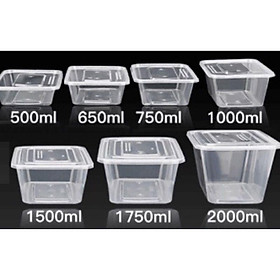 20 hộp nhựa đựng đồ tiện ích 1000ml có nắp ( thực ~ 900ml)