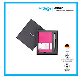 Gift Set Lamy Notebook A6 Softcover Pink + Lamy Logo Steel - GSA6-Lo006