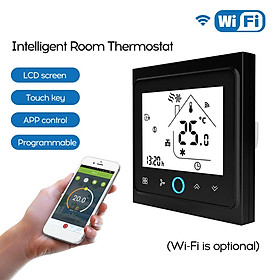 Bộ Điều Khiển Nhiệt Độ Thông Minh Wifi-Fi Kỹ Thuật Số Điều Khiển Bằng Giọng Nói - ĐEN