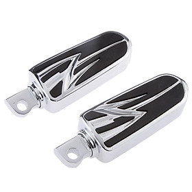 1 Pair Motorcycle Foot Pegs Footrest Pad Pedal For
