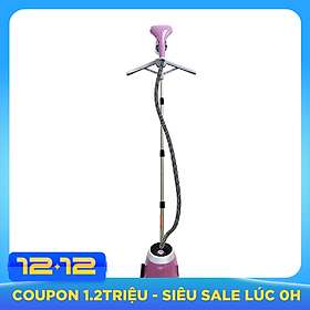 Bàn Ủi Hơi Nước Dạng Đứng Lock&Lock ENI211 - Hồng Phối Trắng - Hàng Chính Hãng
